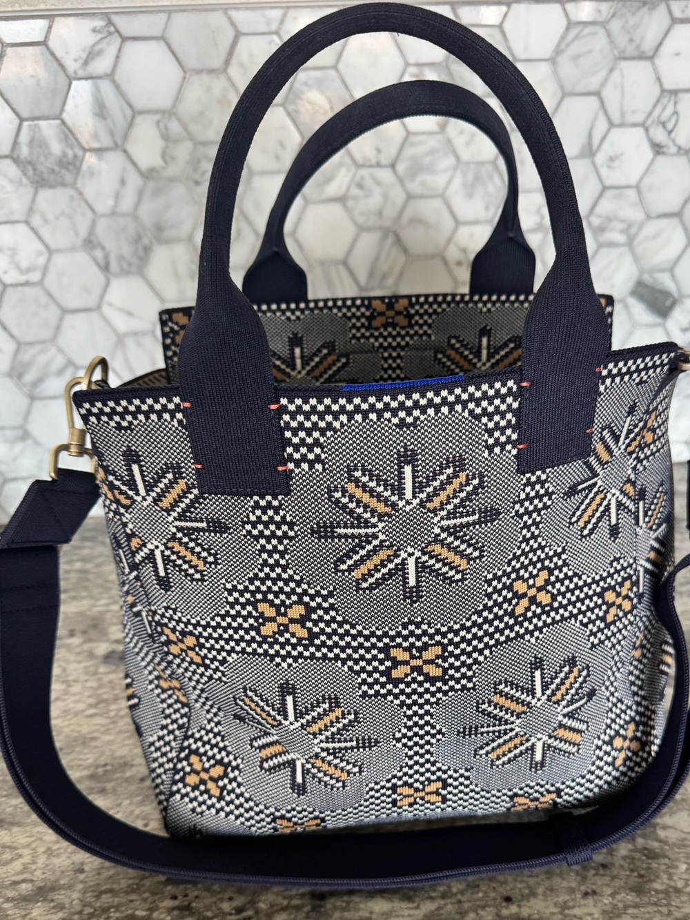 Rothy’s The Handbag Sunburst Navy